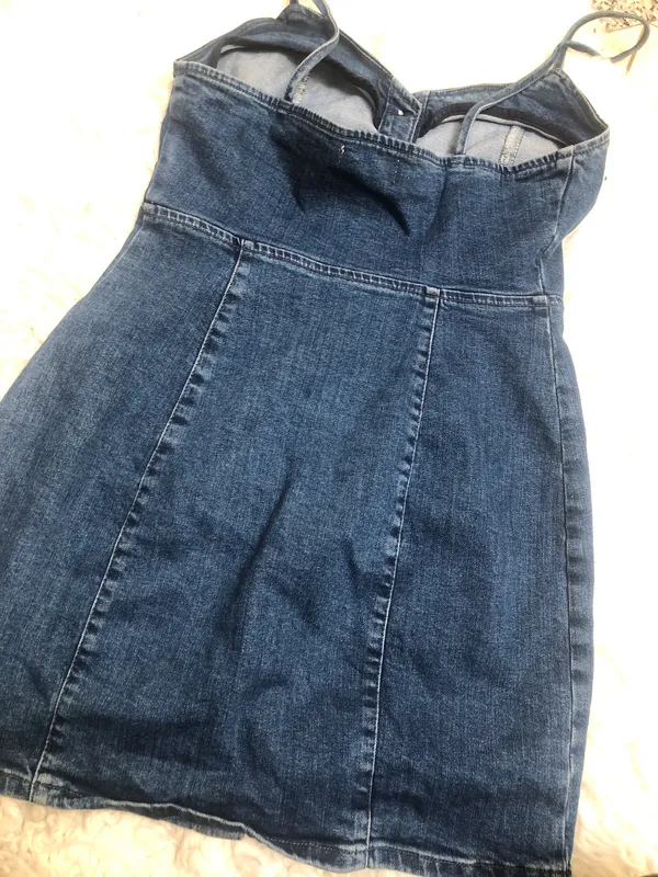 ZARA Jean Dress Size M - Image 2