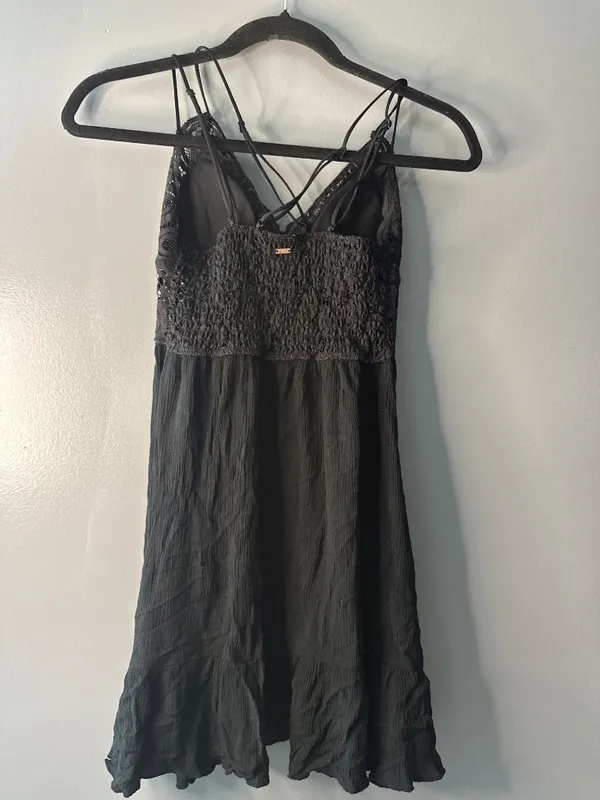 PINK Victoria's Secret Whimsigoth Black Lace Babydoll Mini Dress XS Gothic Fairy - Image 5