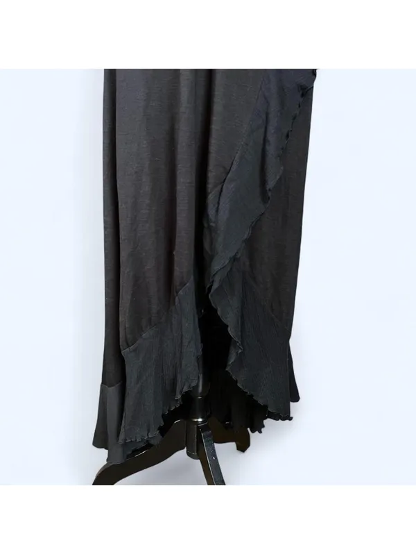 Vintage Y2K Mudd Coastal Fairycore Boho Ruffle Maxi Dress Size Small 🖤 - Image 3