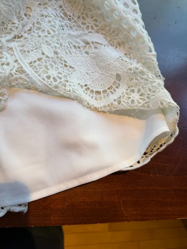 Abercrombie & Fitch Eyelet Lace White Sundress Dress Size XS - Image 9