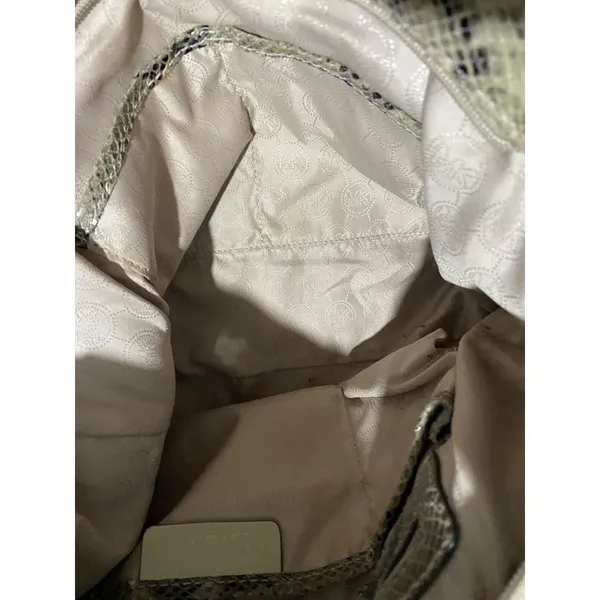 Michael Kors Brown Python Snakeskin Leather‎ Shoulder Bag Chain Strap Embossed - Image 6