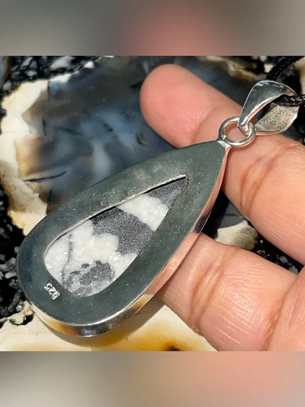 White Buffalo Turquoise Crystal Pendant 2 1/2” - Image 14