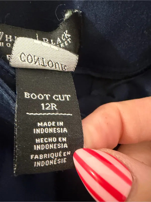 White House Black Market Navy Blue Bootcut Pants - Image 3