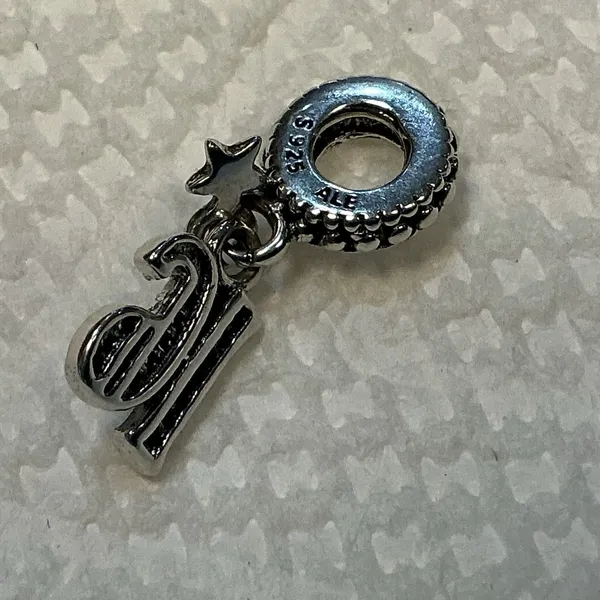 Pandora 16th Celebration Sweet 16 Dangle Charm 797261CZ Sterling Silver CZ - Image 3