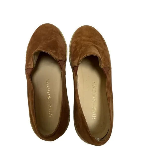 Stuart Weitzman Nugal Tan Suede Flats Women's Sz. 8 - Image 4