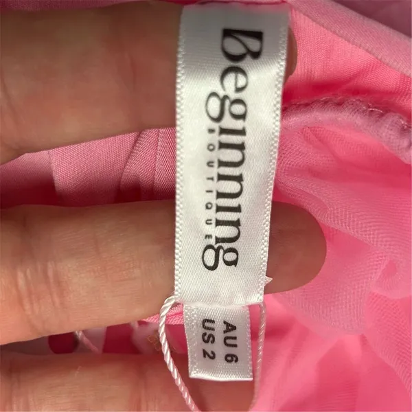 Beginning Boutique Pink Strapless‎ Tulle Mini Dress Size 2 Party Cocktail - Image 13