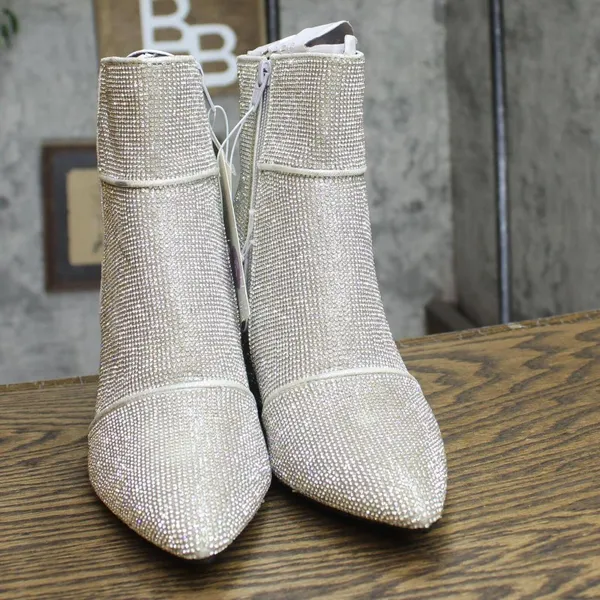 NWT a new day Womens Cailin Ankle Boots 90511490 Silver Gray 6.5M - Image 6