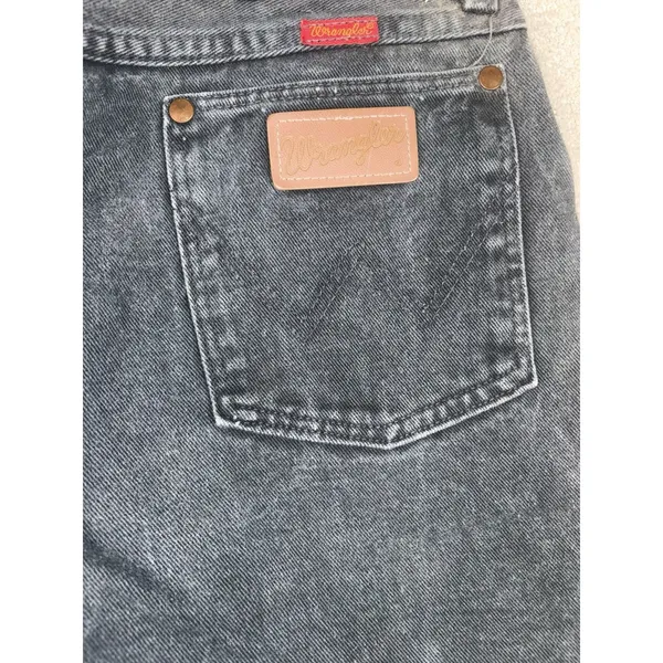 VTG Women's 90s Gray Denim Wrangler Jeans WPL6428‎ 15x32 (30x32) Cowgirl Cut - Image 6