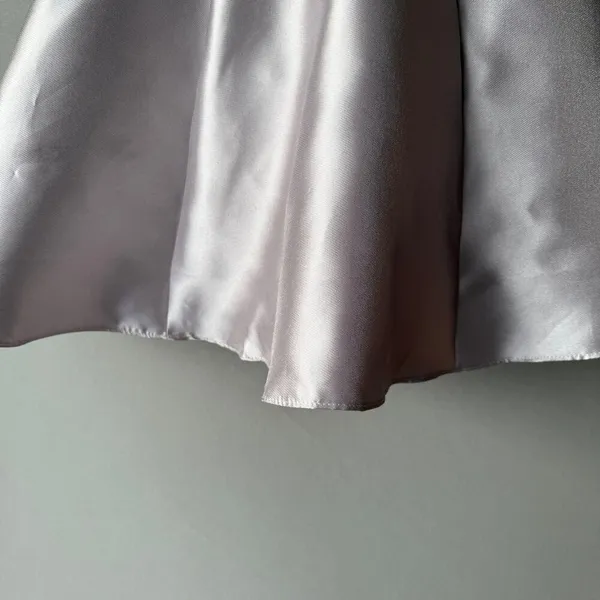 JVN by Jovani sz 0 silver deep plunge fit flare‎ mini cocktail dress - Image 3