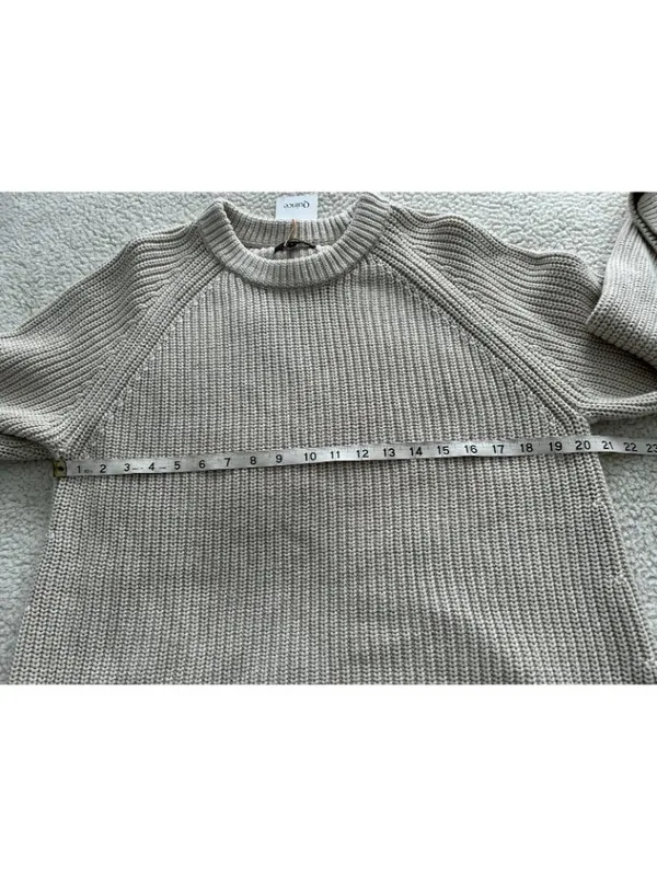 Quince Organic Cotton Fisherman Crew Neck Sweater Speckled Beige Size L - Image 13