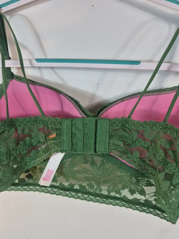 Pink Victoria's Secret Lace Push Up Bralette - Image 7