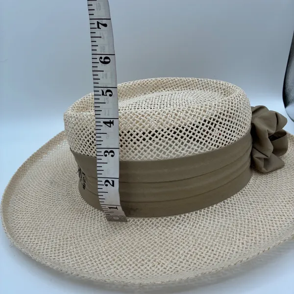 Pelican Hill‎ Golf Club Straw Hat Ribbon Flower Accent Resort Style - Image 5