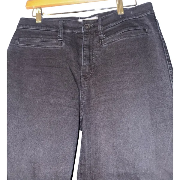 Madewell Flea‎ Market Flare Black Jeans Women's 28 Mid Rise Denim Stretch Sailor - Image 4
