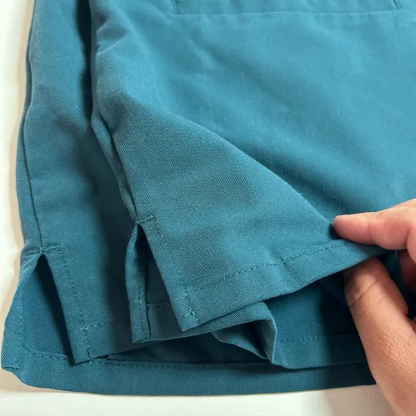 Figs Scrubs Top Womens S Teal Casma Three Pocket V Neck Technical Collection - Image 7