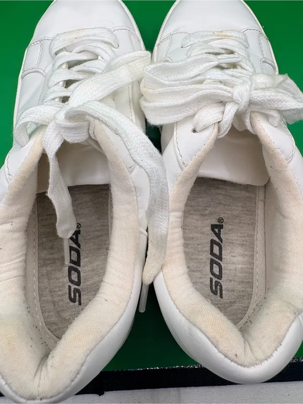 Soda White Women's Casual Leather Sneakers - Image 7