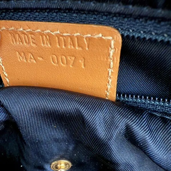 Christian Dior Vintage Denim Saddle Bowler Bag, dark wash, large size - Image 5