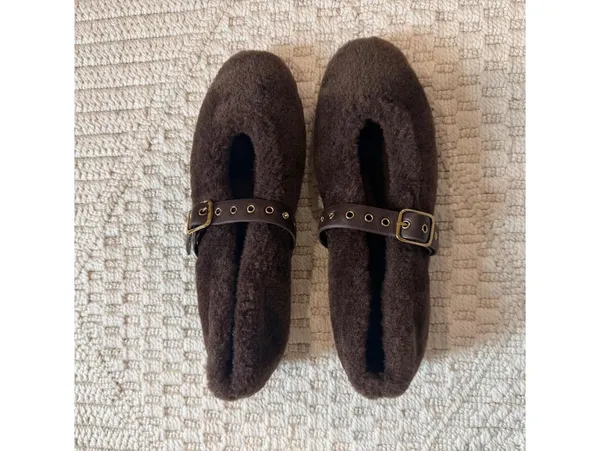 Madewell Women's Remy Faux Fur Mary Jane Flats - Image 2