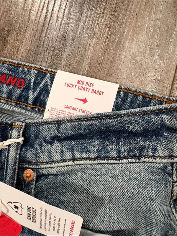 Lucky Brand Baggy Mid Rise Curvy Wide Leg 28L NEW - Image 10