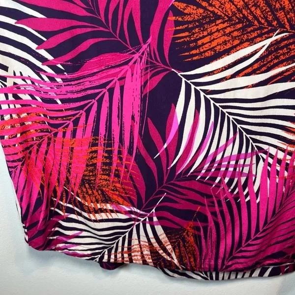 BeachLunchLounge Kayla Shift Dress Pink Purple Tropical Vacation Summer Flowy 1X - Image 7