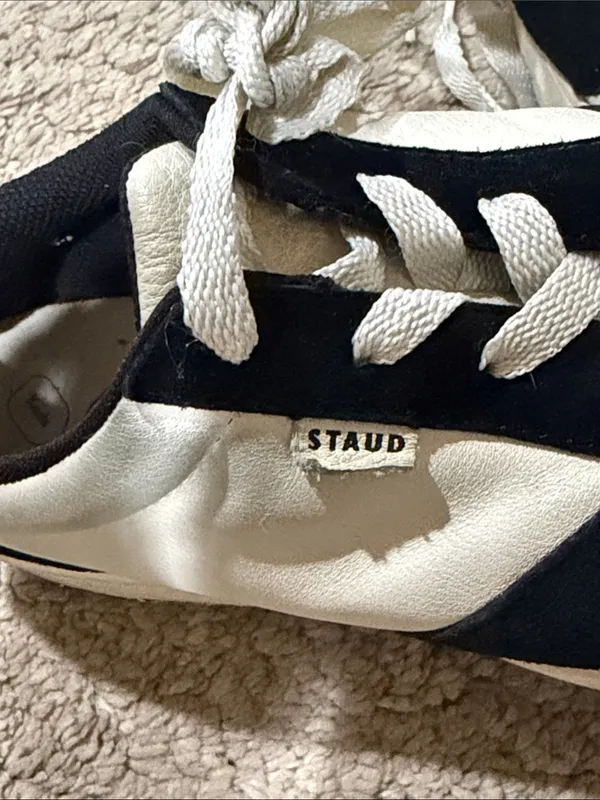 Staud x Keds The Court Sneakers in Black/Cream VGUC - Image 4