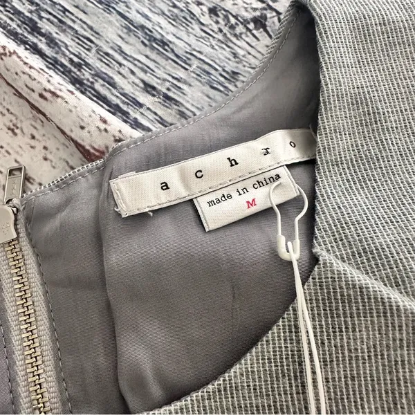 ACHRO NWT Gray Pinstripe Sleeveless Women's Top - Image 3