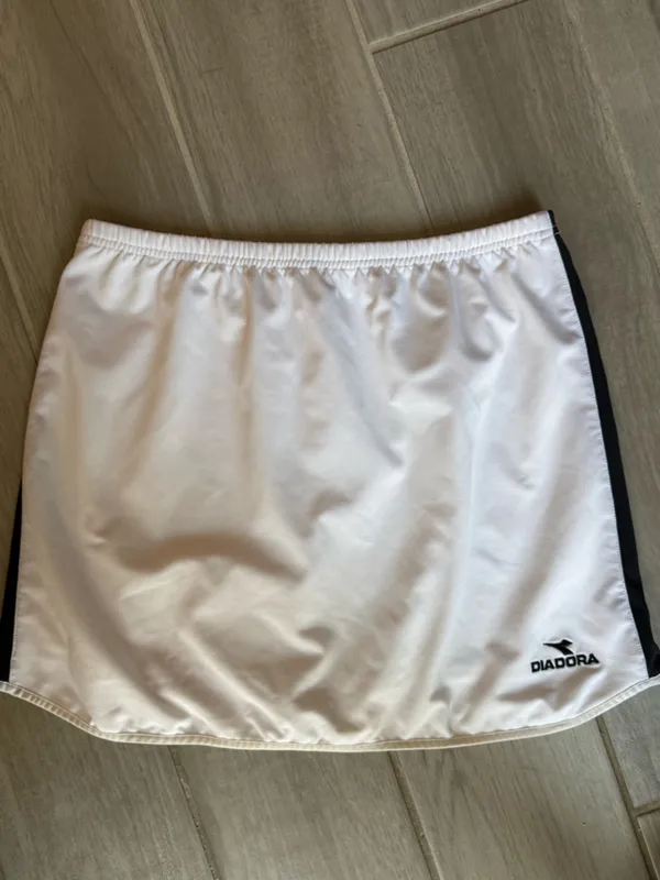Diadora White Athletic Tank with Black Label Pink - Image 2