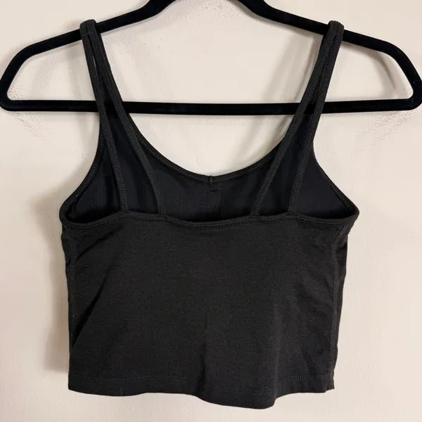 Vuori Elevate Crop Tank Black Heather Double Strap Racerback VW1005 Womens XS - Image 4