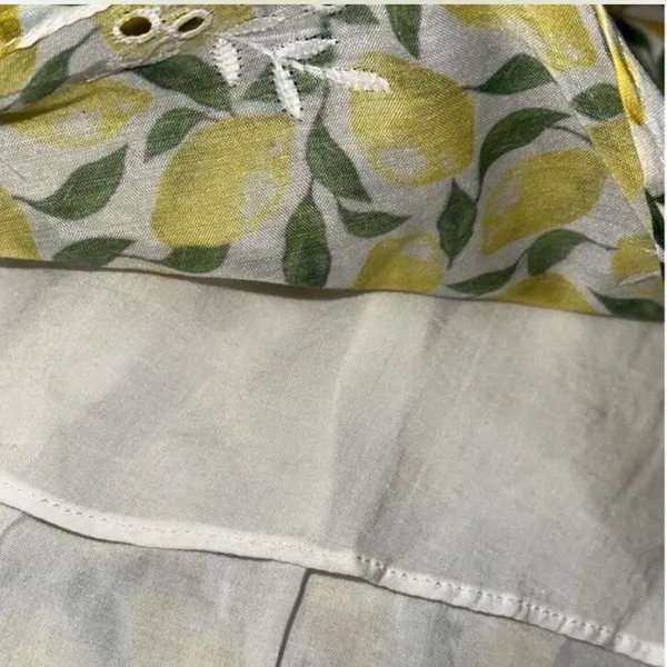 Gianni Bini Womens Harper Tie Front Elastic Waist Eyelet Lemon Print Shorts - Image 5