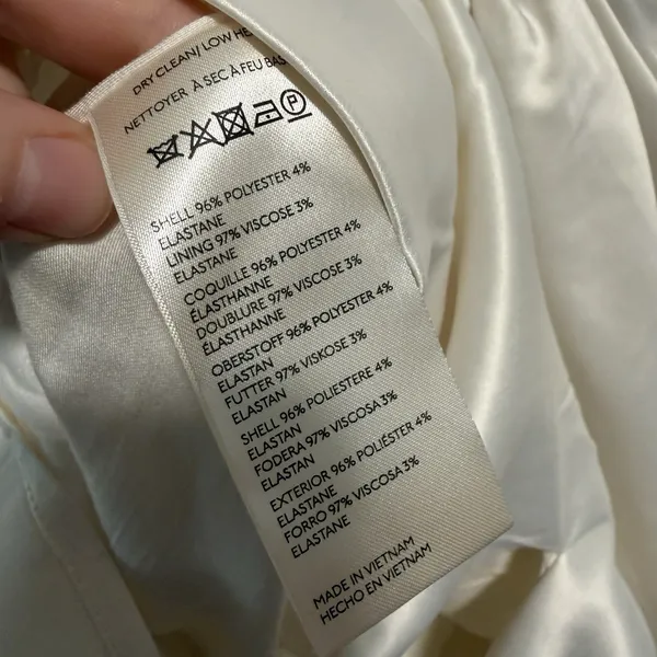 BHLDN Anthropologie NWT Maya‎ Twist Long Sleeve V-Neck Satin Bride Dress - Image 7