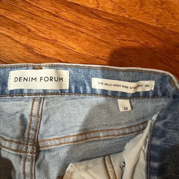 Denim Forum Aritzia Arlo High Rise Straight Jeans Size 26 - Image 5