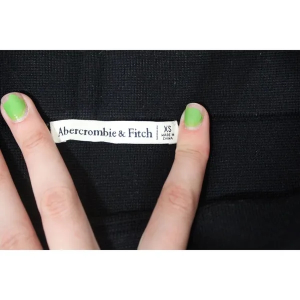 Womens Abercrombie & Fitch Black Midi Pencil Skirt With High Cut Slit Size XS - Image 3