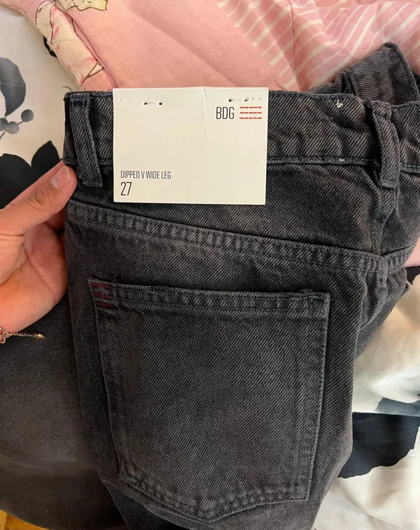 BDG dipped v front wide leg jeans - Image 3