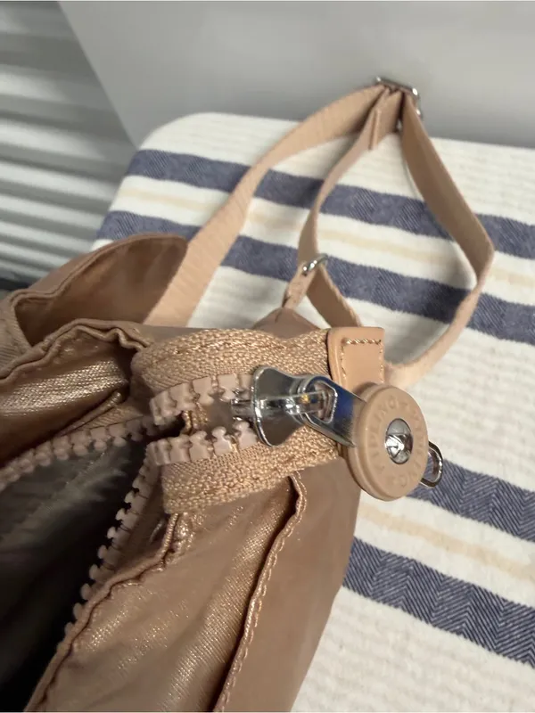 Kipling Dannie Metallic Small Backpack Gold Charm Metallic Convertible Bag - Image 9