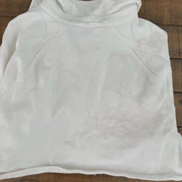 Freepeople White cropped button-up long sleeve top #croptop Some light stains size small white, cropped, button-up, long sleeve, lightweight, feminine, boho, casual, off-white, resort - Image 3