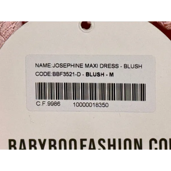 NWT Babyboo Josephine Blush Pink Formal Gown A-Line Halter Maxi Dress Size M - Image 16