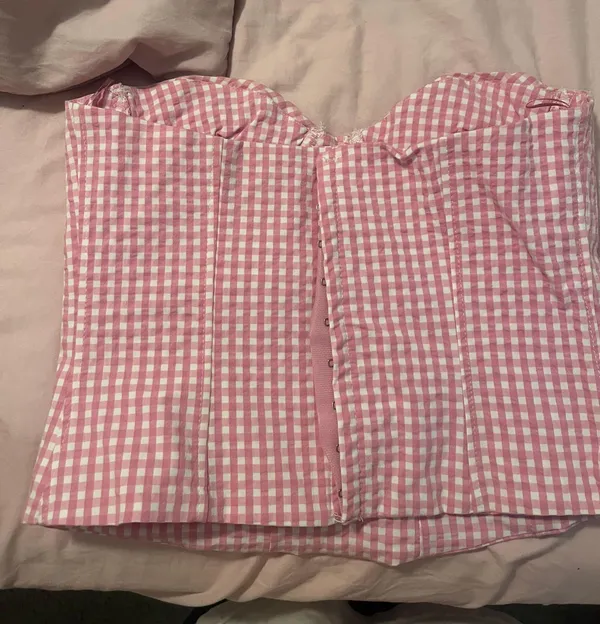 Zara Pink Gingham Corset - Image 2
