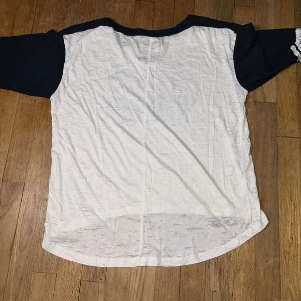 Three Square UNC Tar Heels Women XL Raglan Burnout T-Shirt Navy White Distressed - Image 7