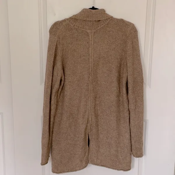 Abercrombie & Fitch Tan Longline Split Back Sweater XL Neutral - Image 2