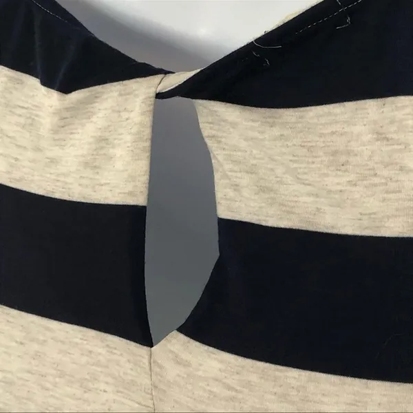 Anthropologie Thyme & Honey Blue Gray Striped Maxi Dress Sleeveless Size S - Image 7