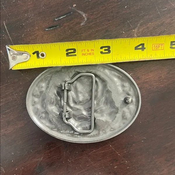Metal rose belt buckle rocker western - Image 3