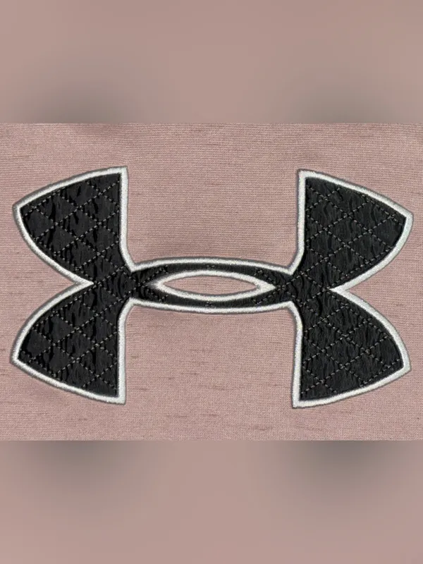 Under Armour Cold Gear Hoodie Women’s Size XL Loose Fit Pink Quilted Gray Logo - Image 2