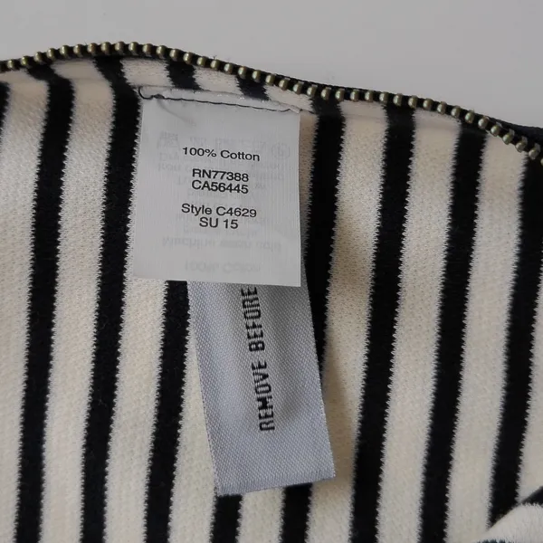 Madewell Navy White Striped Mini Skirt French Girl Coastal Preppy‎ Size Small - Image 6