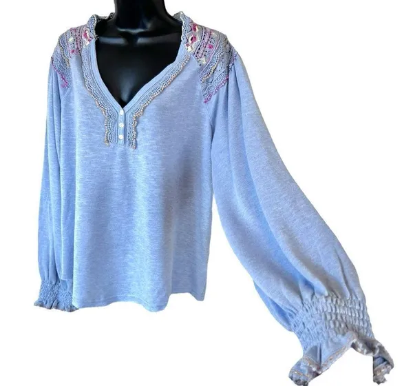 Free People Siesta Fiesta Pullover Blouse - Image 15