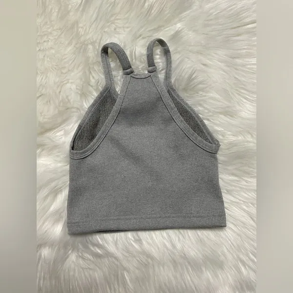 Free People Happiness Runs Crop Tank in Heather Grey - Image 9