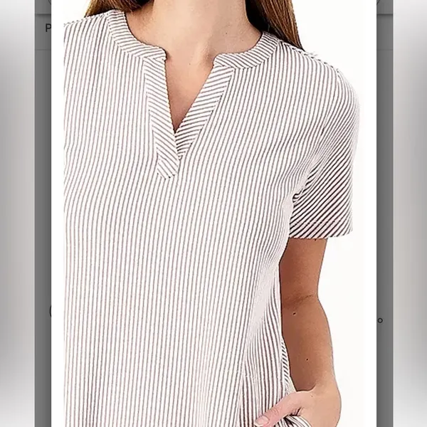 Isaac Mizrahi Live! Regular Knit‎ Seersucker Short Sleeve Dress - Image 2