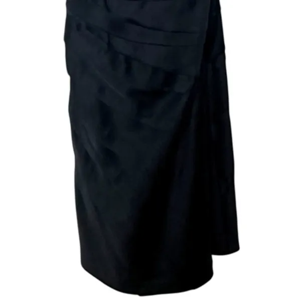 Gianni Bini NWT Black Satin Ruched Strapless Cocktail Dress Women's Size 0 Party - Image 6