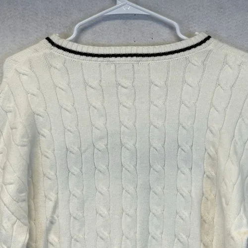 NWT FADED ROSE Sweater Women's XS Cream New‎ York" Cable Knit Cropped Pullover - Image 12