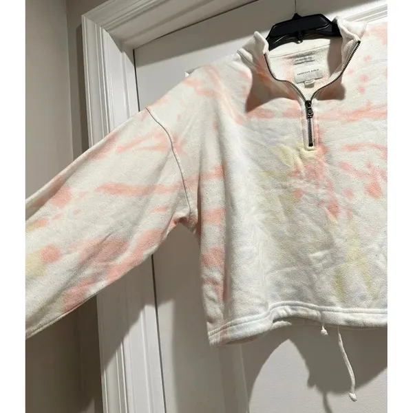 American Eagle Tie-Dye Cropped Sweatshirt - Image 2