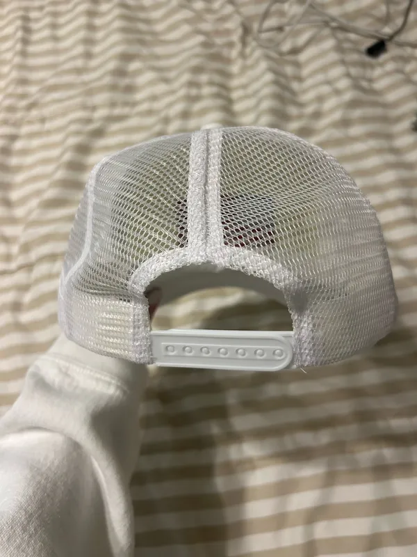 American Flag Trucker Hat White - Image 2