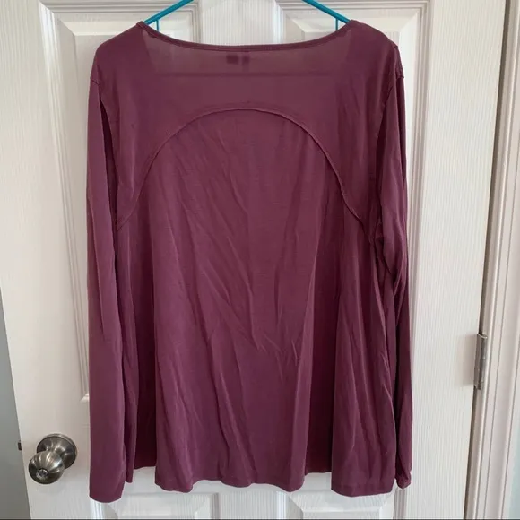 NWT Cato‎ burgundy long sleeve athleisure top 14/16 - Image 5